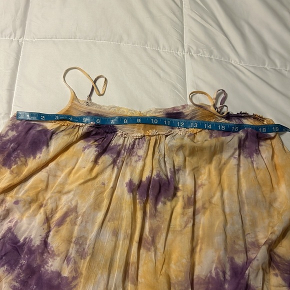 Anthropologie Tie-Dye Mini Tunic Dress Slip Dress Bohemian Festival Ballet core - Picture 7 of 13